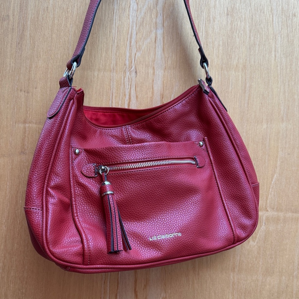 Liz Claiborne red Leather handbag